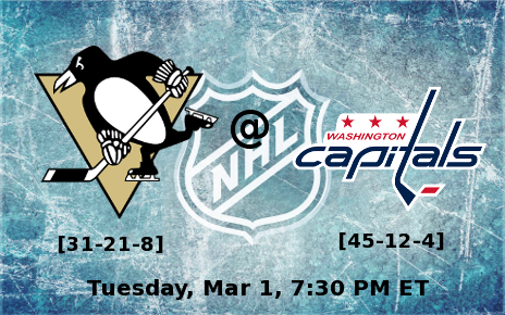 NHL: Penguins vs. Capitals @ Washington - BetMoose