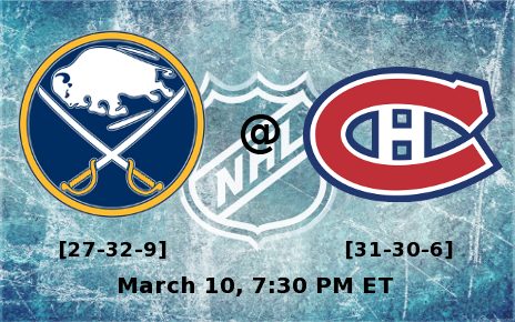 Sabres vs. Canadiens @ Montréal - BetMoose